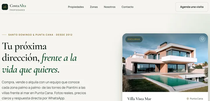 Demo de ejemplo de una web: Inmobiliaria