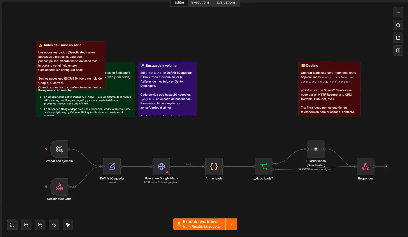 Google Maps Lead Generator · n8n