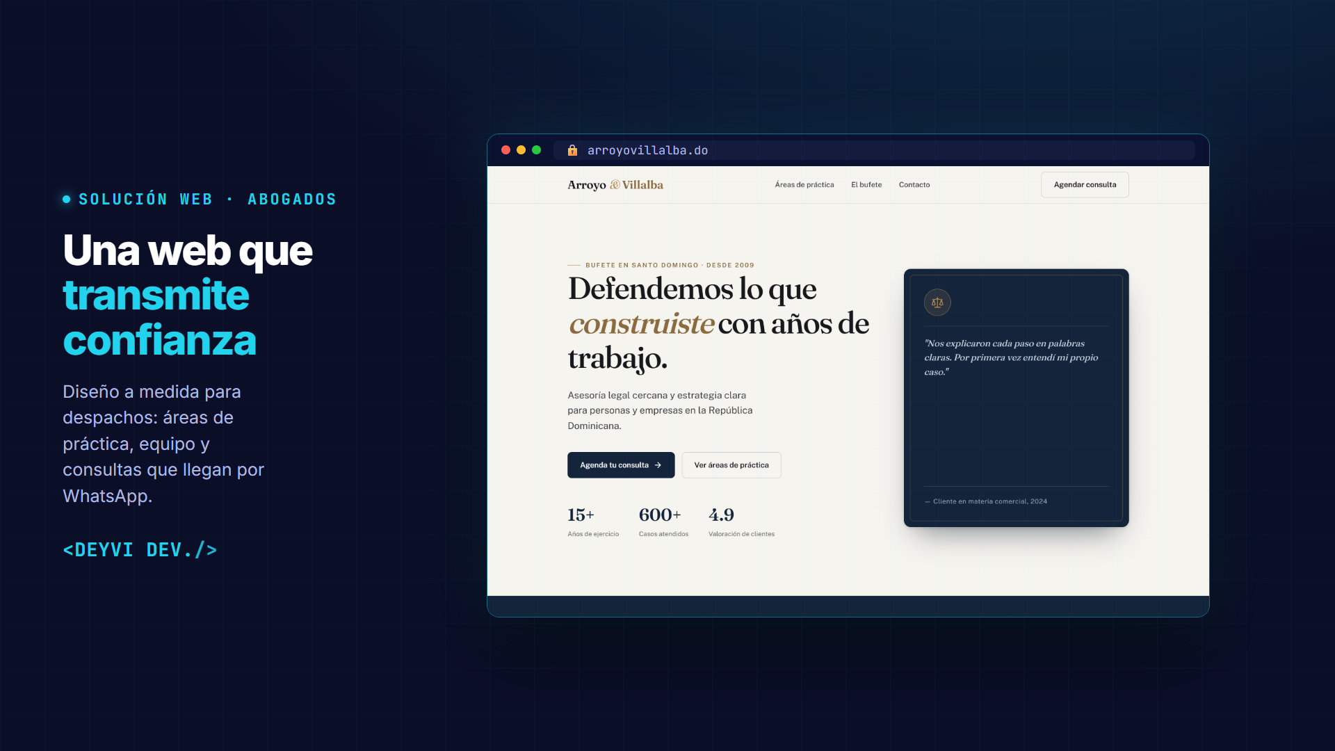 Web profesional para abogados y despachos